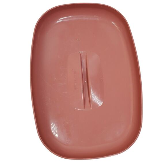 Vtg Tupperware Microwave Steamer Dusty Rose Complete - Picture 7 of 11